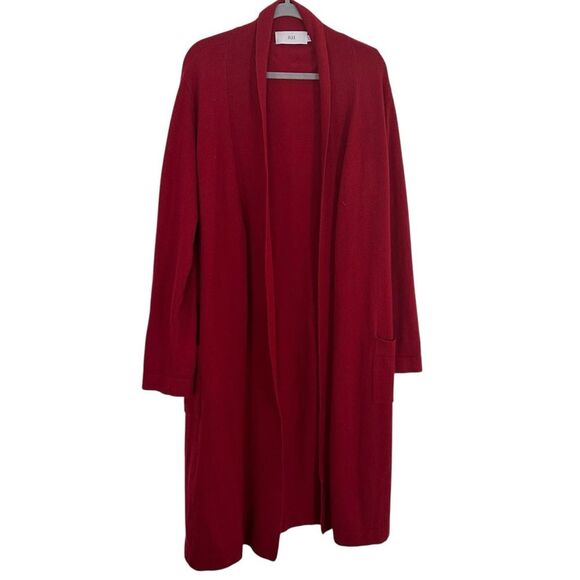 Restoration Hardware RH 100% Cashmere Short Midi Robe Cardigan Red Size L - Picture 5 of 5